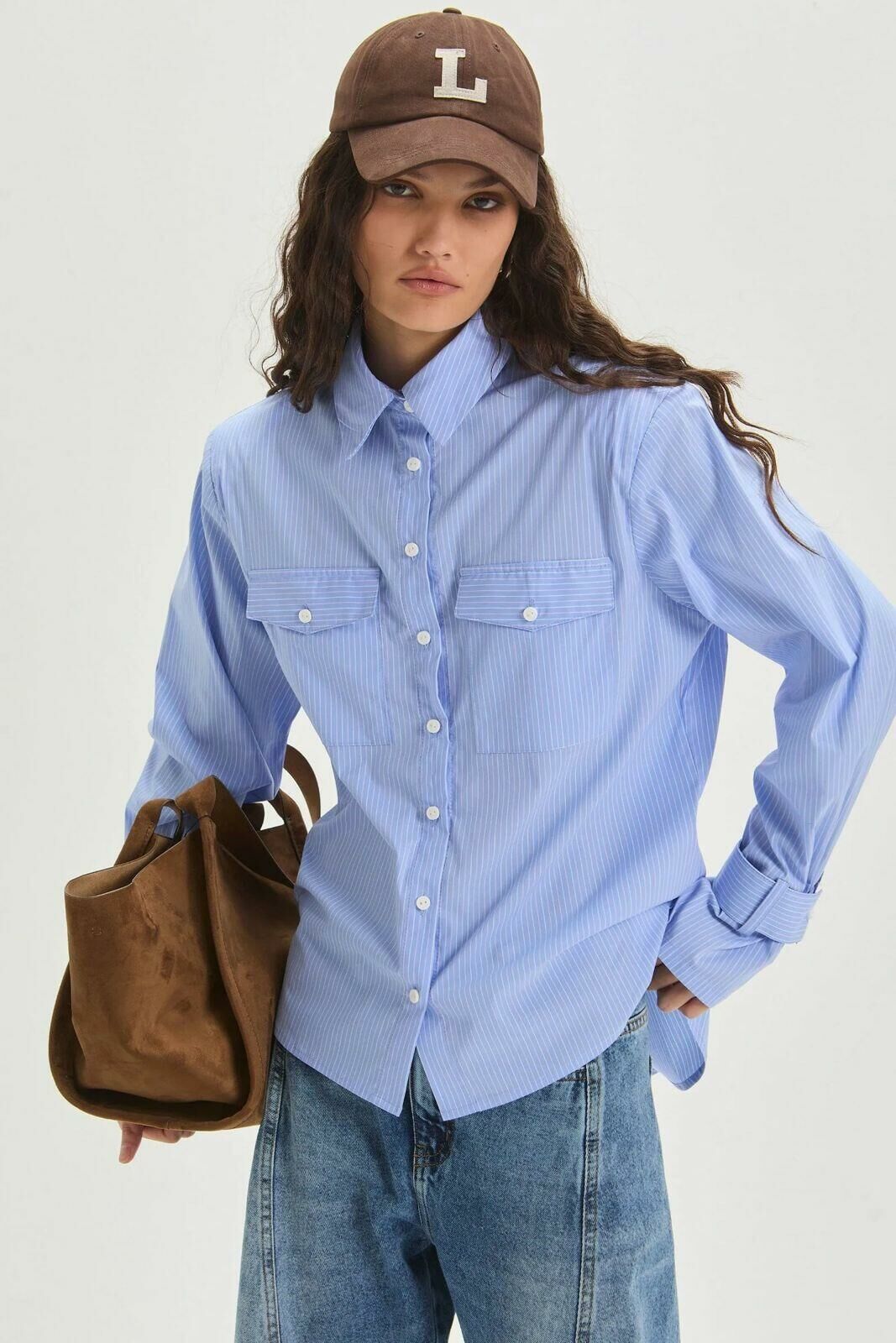 Imagem de Camisa Thais Sky Blue Le Blog